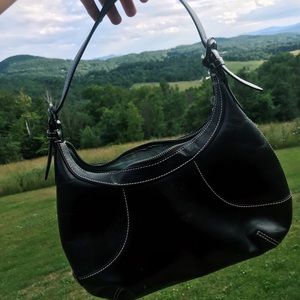 Cole Haan Black Purse with white trim